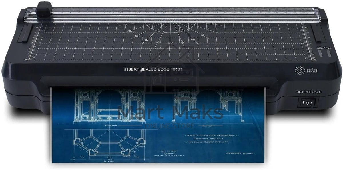 Ламинатор Cactus CS-LAB-F1 черный A4 (70-125мкм) 25 см/мин (2 вал.) хол. лам. лам. фото