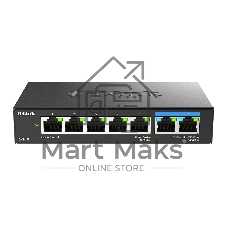 Коммутатор D-Link DMS-107/A1A, 5×1 Гбит/с + 2×2.5 Гбит/с, неуправляемый