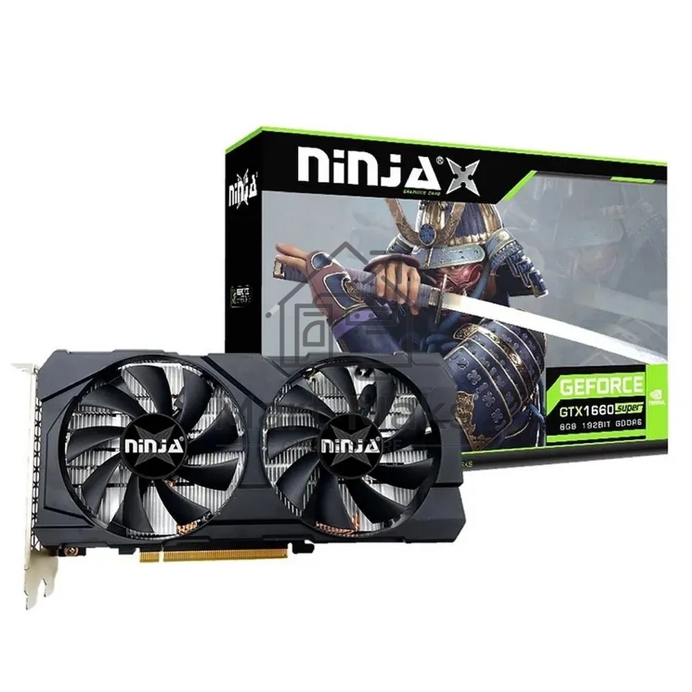 Видеокарта NINJA GeForce GTX 1660 Super, 6 GB GDDR6, 192 bit, DVI-D, DisplayPort, HDMI, GPU 1530 MHz