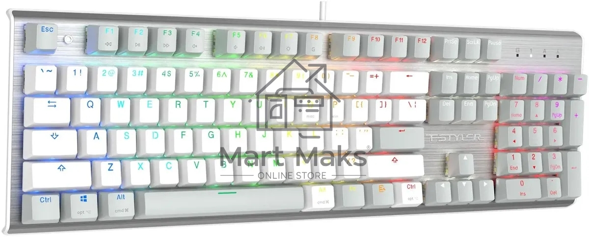 Клавиатура A4Tech Fstyler FS100 Neon проводная, USB, серый/белый