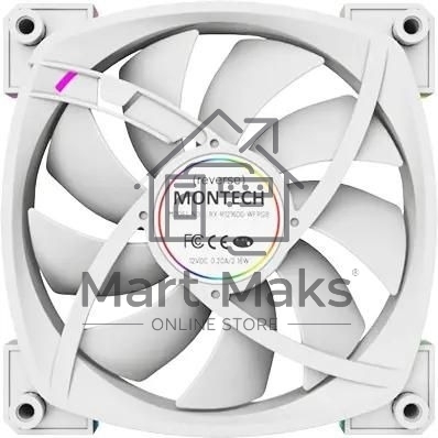 Вентилятор для корпуса MONTECH RX120 PWM белый, 120 мм, 1600 об/мин, 27 дБ, 4 pin
