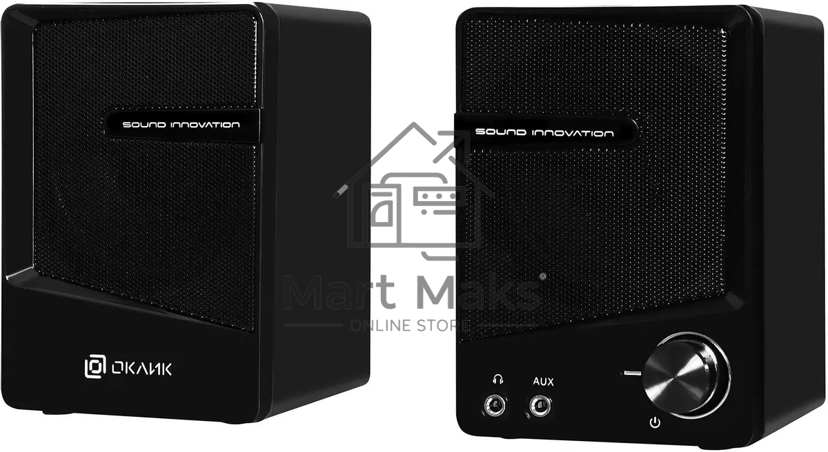 Колонки Oklick OK-126 2.0 черный 6Вт