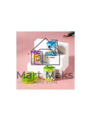 Точилка для карандашей ручная Deli EH552 Little Singer, 1 отверстие, пластик, ассорти, коробка