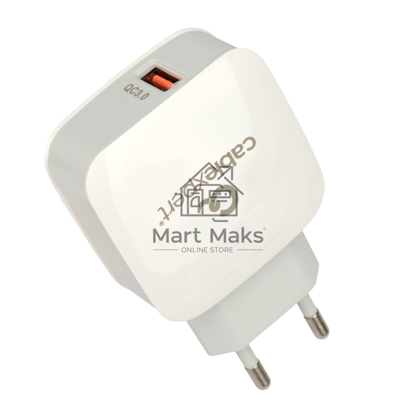 Зарядное устройство Cablexpert MP3A-PC-40, 18Вт, 3А, быстрая зарядка QC3.0, 1 порт USB, белый, пакет