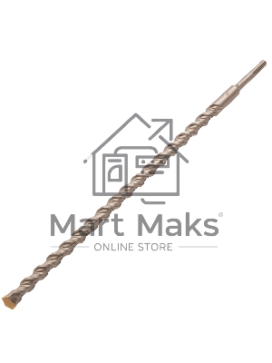 Бур по бетону Denzel двойная спираль, Cobalt W-tip, 18x460 мм, SDS PLUS