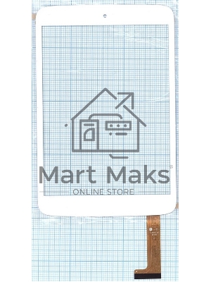 Сенсорное стекло (тачскрин) OLM-080A0241-PG. белое