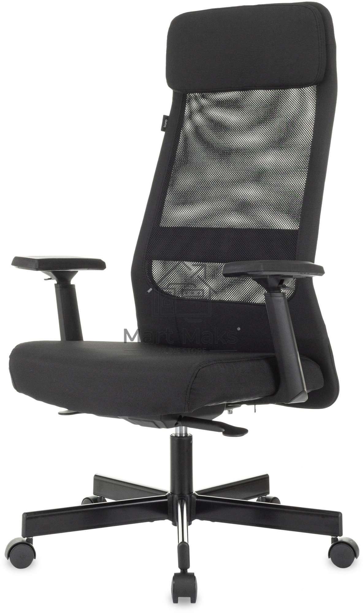 Кресло руководителя Бюрократ T-995 черный TW-01, сетка/ткань, крестов. металл черный