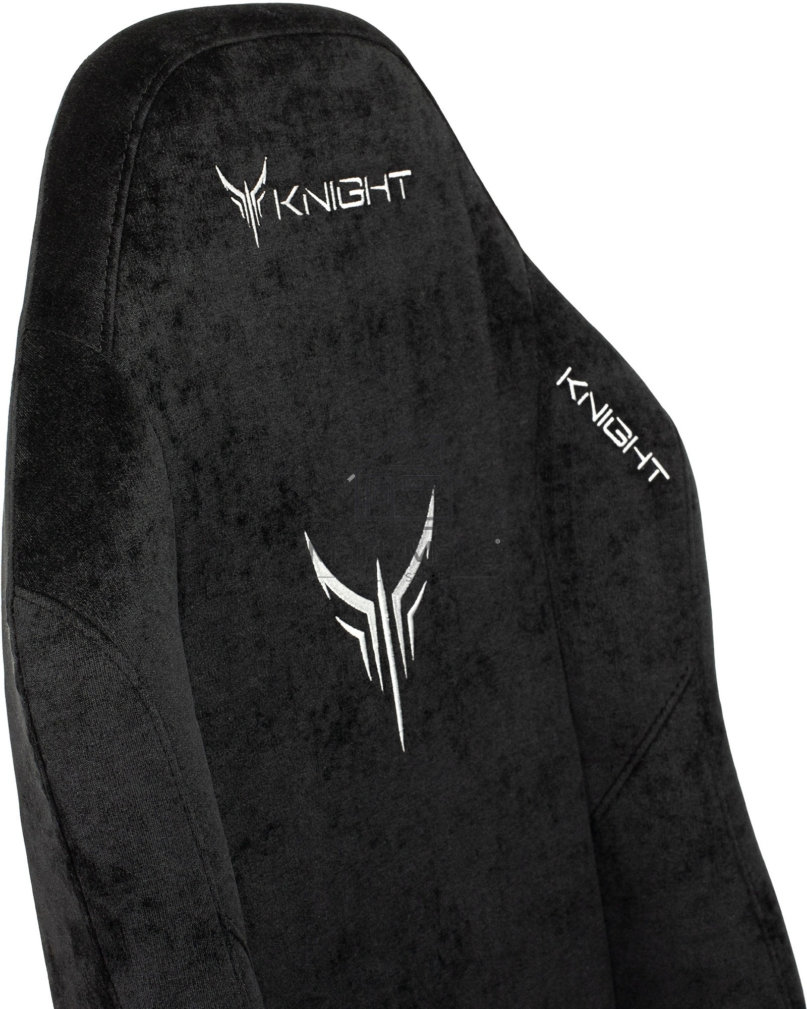 Кресло игровое Бюрократ Knight N1 Fabric черный Light-20, с подголов. крестовина металл