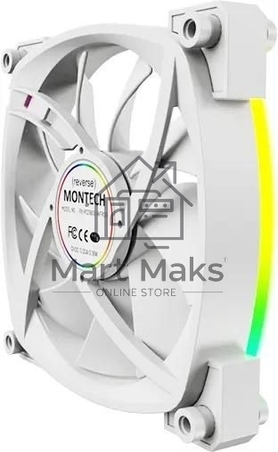 Вентилятор для корпуса MONTECH RX120 PWM белый, 120 мм, 1600 об/мин, 27 дБ, 4 pin