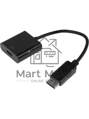 Кабель-переходник аудио-видео Premier H105 DisplayPort (m)/HDMI (f) 0.15м. черный (A3378)