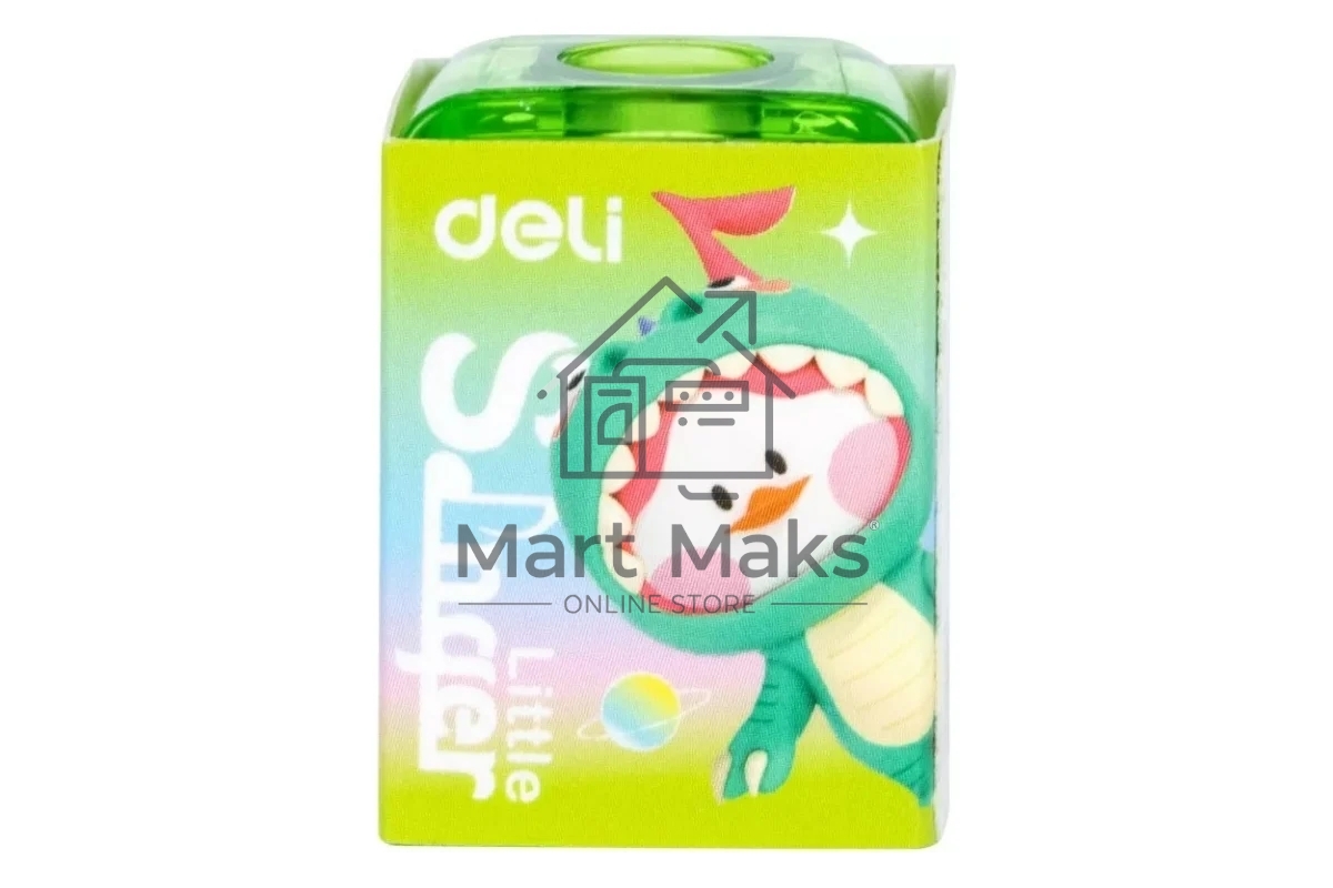 Точилка для карандашей ручная Deli EH552 Little Singer, 1 отверстие, пластик, ассорти, коробка