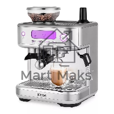 Кофеварка рожковая Kitfort КТ-7113 нержавеющая сталь, исп. кофе - молотый/зерновой, 2.3 л, 1770 Вт, 15 бар