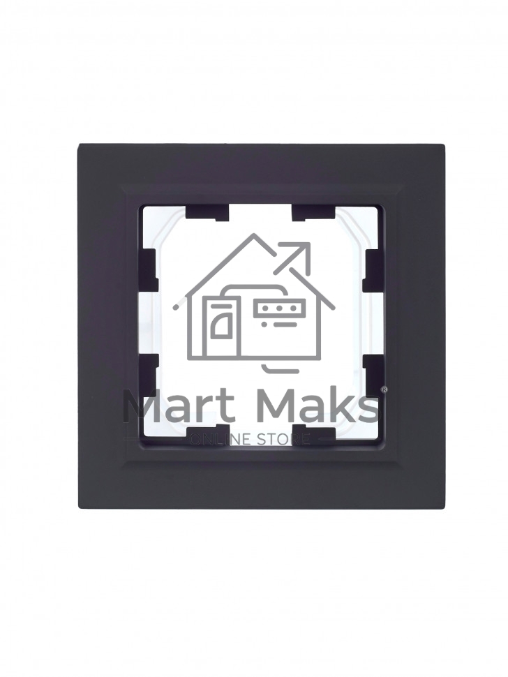 Рамка 1-местная IEK BRITE РУ-1-БрГ-44 IP44 графит
