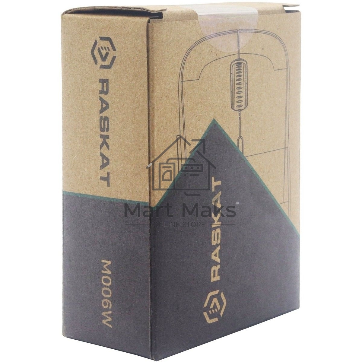 Мышь беспроводная Raskat M006W черный, 1600 dpi, радиоканал, USB, кнопки - 6