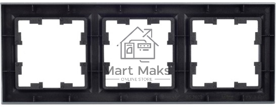 Рамка 3-мест. IEK BRITE РУ-3-БрС сталь