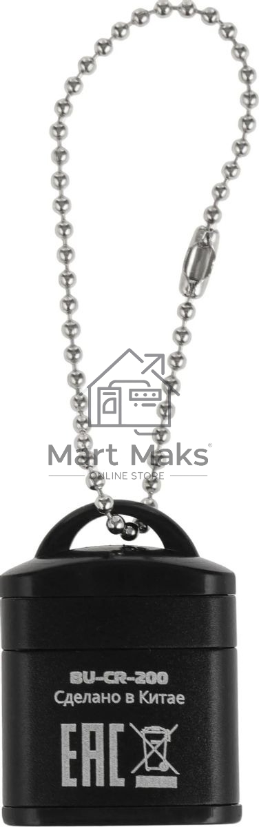 Кард-ридер Buro BU-CR-200/черный/micro-SD/USB 2.0/пластик