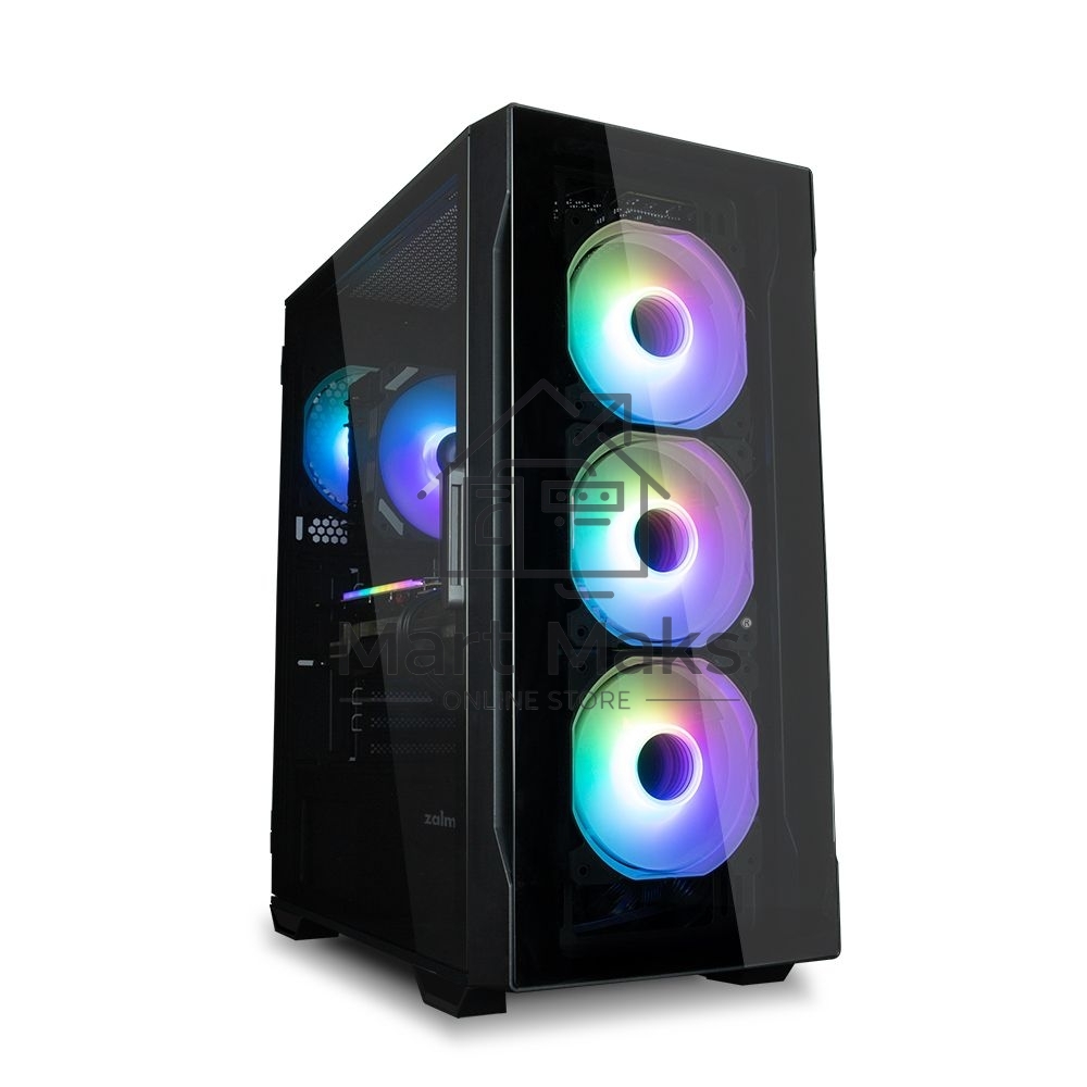 Компьютерный корпус MidiTower Zalman I3 NEO TG Black (ATX, front mesh, TG window, USB2.0 x1, USB3.0x2, 4x120mm RGB fan, без БП) (I3 NEO TG Black)