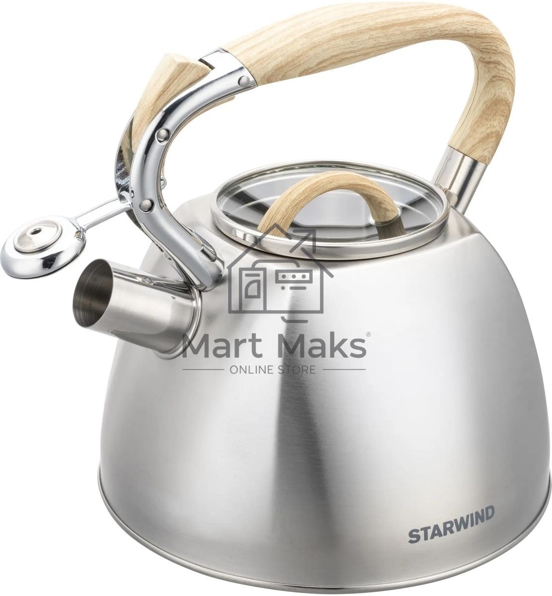 Чайник для плиты Starwind Chef Daily 2.8л, серый, металлический (SW-CH1308)