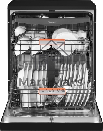 Посудомоечная машина Weissgauff DW 996 Touch Inverter Dual Fan Dry, черный, 60 см, 15 компл., 47 дБ, класс A+++