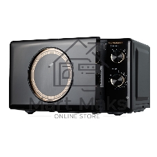 Микроволновая печь Horizont HSM205RBG черный/золотистый, 20 л, 700 Вт, переключатели — поворотный механизм
