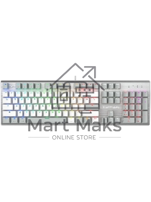 Клавиатура проводная A4Tech Fstyler FS100 Neon, USB, серый/белый