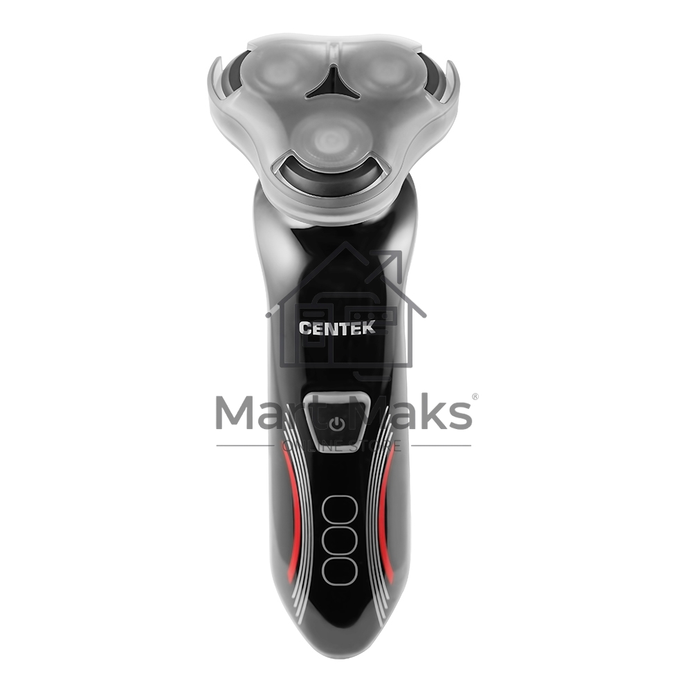 Бритва Centek CT-2159 (черн/хром) 3 плавающие головки, аккумулятор+работа от сети, Li-Ion600мАч