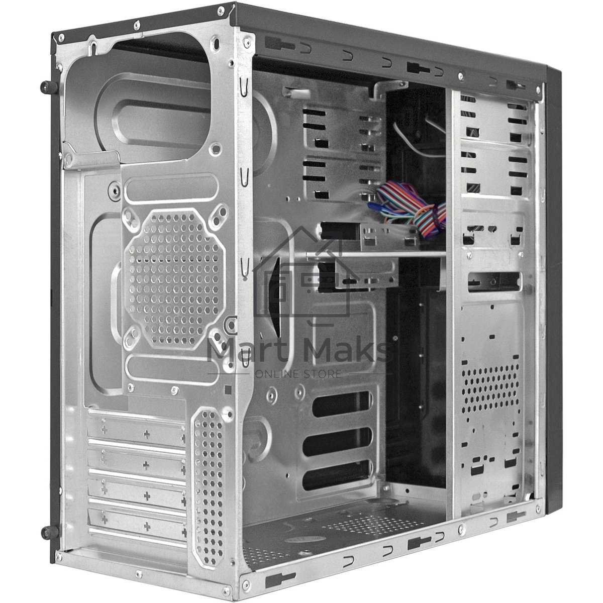 Компьютерный корпус Minitower ExeGate MA-372UX Black, mATX <UN450, 120mm> 2*USB+2*USB3.0, Audio
