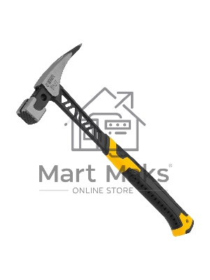 Молоток кровельщика Denzel 600 г, цельнокованый, боек с магнитом, двухкомп. обрезин. рук-ка