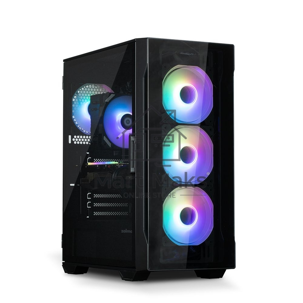 Компьютерный корпус MidiTower Zalman I3 NEO TG Black (ATX, front mesh, TG window, USB2.0 x1, USB3.0x2, 4x120mm RGB fan, без БП) (I3 NEO TG Black)