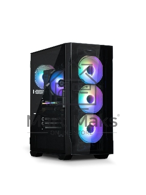 Компьютерный корпус MidiTower Zalman I3 NEO TG Black (ATX, front mesh, TG window, USB 2.0 x1, USB 3.0x2, 4x120мм RGb fan, без БП) (I3 NEO TG Black)