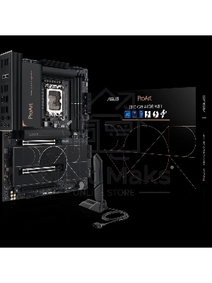 Материнская плата ASUS ProArt Z890-CREATOR WIFI, LGA 1851, Intel Z890, 4xDDR5, 4xSATA, 5xM.2, 2xPCIe 5.0 x16, 1xPCIe 4.0 x16, 1xHDMI, 1xDP, 1x 10Gb LAN, 1x 2.5Gb LAN, 2xUSB-C 10Gbps, 6xUSB-A 10Gbps, 1xUSB-A 2.0, 7.1, ATX