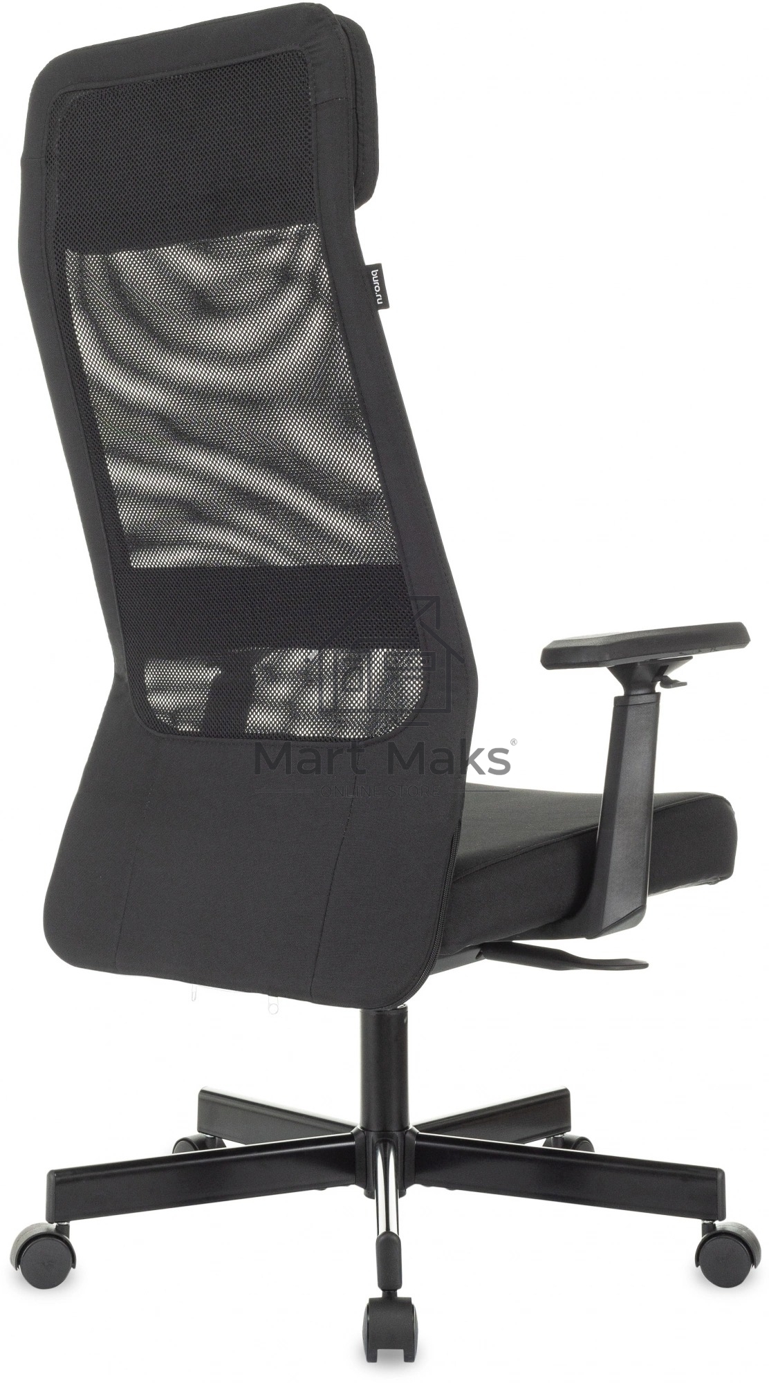 Кресло руководителя Бюрократ T-995 черный TW-01, сетка/ткань, крестов. металл черный