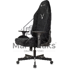 Кресло игровое Бюрократ Knight N1 Fabric черный Light-20, с подголов. крестовина металл