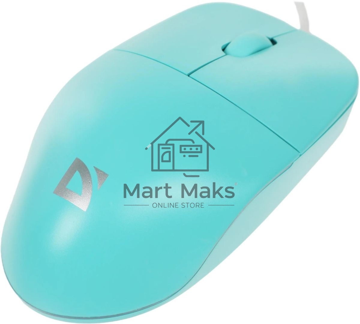 Мышь проводная Defender Azora MB-241 голубой, 1200 dpi, USB, кнопки - 3