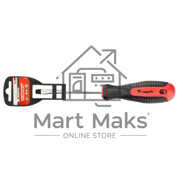 Отвертка Matrix fusion 11423 sl6.0х100 мм crv 3х компонентная рукоятка ''anti slip''