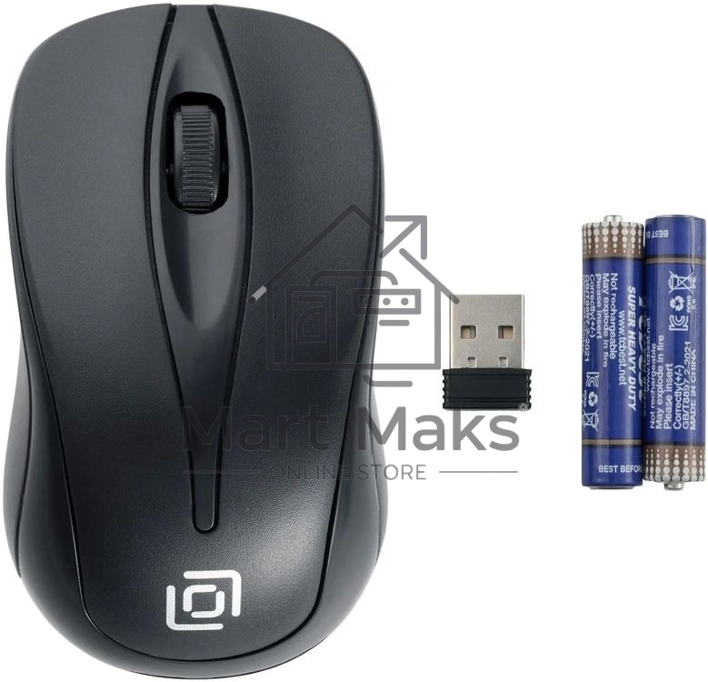 Мышь беспроводная Oklick 675MW черный, 800 dpi, радиоканал, USB, кнопки - 3