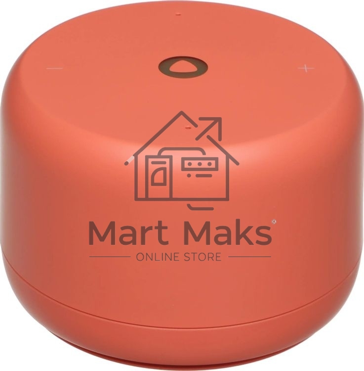 Умная колонка Яндекс Станция Лайт 2 LED, 6Вт, с экраном, 1 динамик, часы, Алиса, BT5.0, Wi-Fi, коралловый