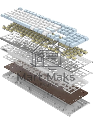 Клавиатура проводная A4Tech Fstyler FS100 Neon, USB, синий/белый