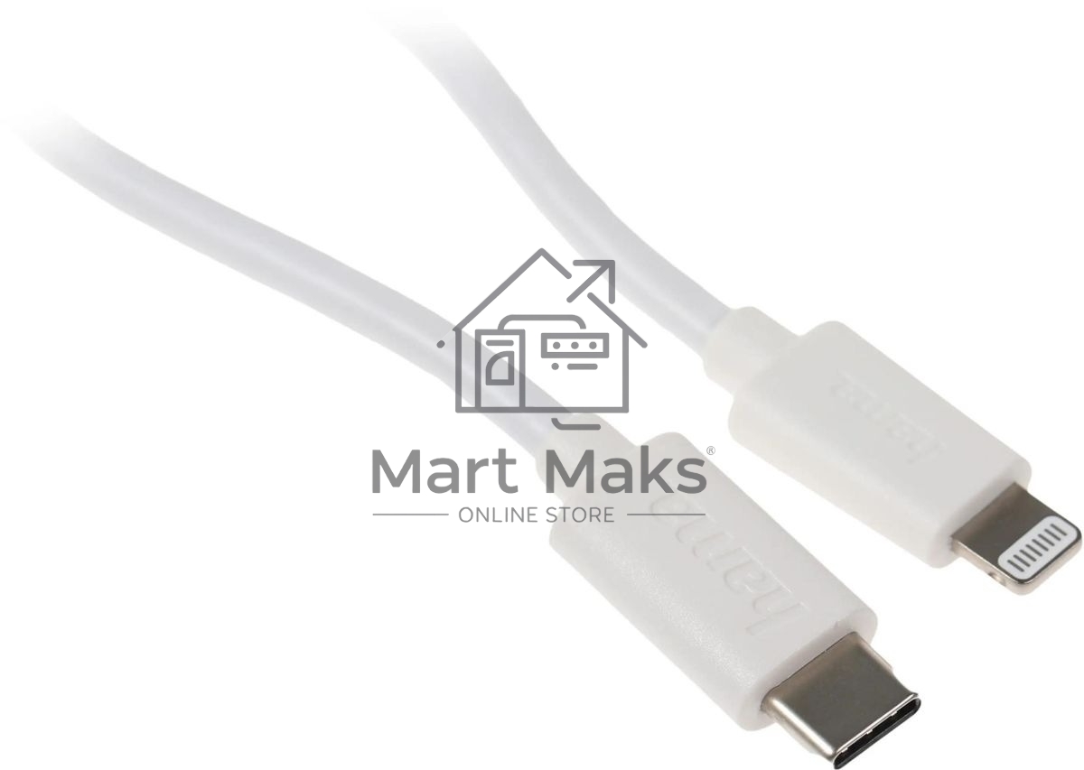 Комплект зарядное устройство Hama H-183317 3A PD для Apple кабель Apple Lightning/Type-C белый