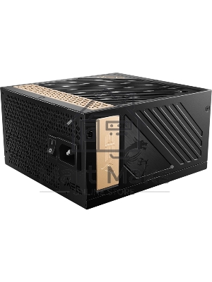 Блок питания MSI MEG Ai1300P (306-7ZP4A11-CE0), 1300Вт, 80 PLUS Platinum, 120мм, модульный, черный / золотой