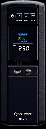 Источник бесперебойного питания Cyberpower CP1350EPFCLCD Line-Interactive 1350VA/810W USB/RS-232/RJ11/45 (6 EURO)