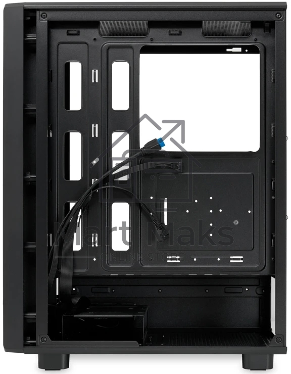 Компьютерный корпус без блока питания HSPD M510, Mesh Mid Tower, черный, TG, 0.5 SPCC, no fans ATX, mATX, mITX 180/280/160мм 1x2.5