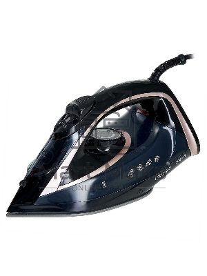 Утюг DELTA LUX DE-3001 черный с бронзовым, 2000 Вт