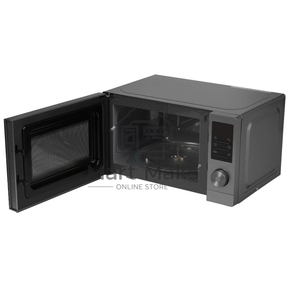 Микроволновая печь Gorenje MO20A3T4 серый/черный, 20 л, 700 Вт, переключатели - поворотный механизм