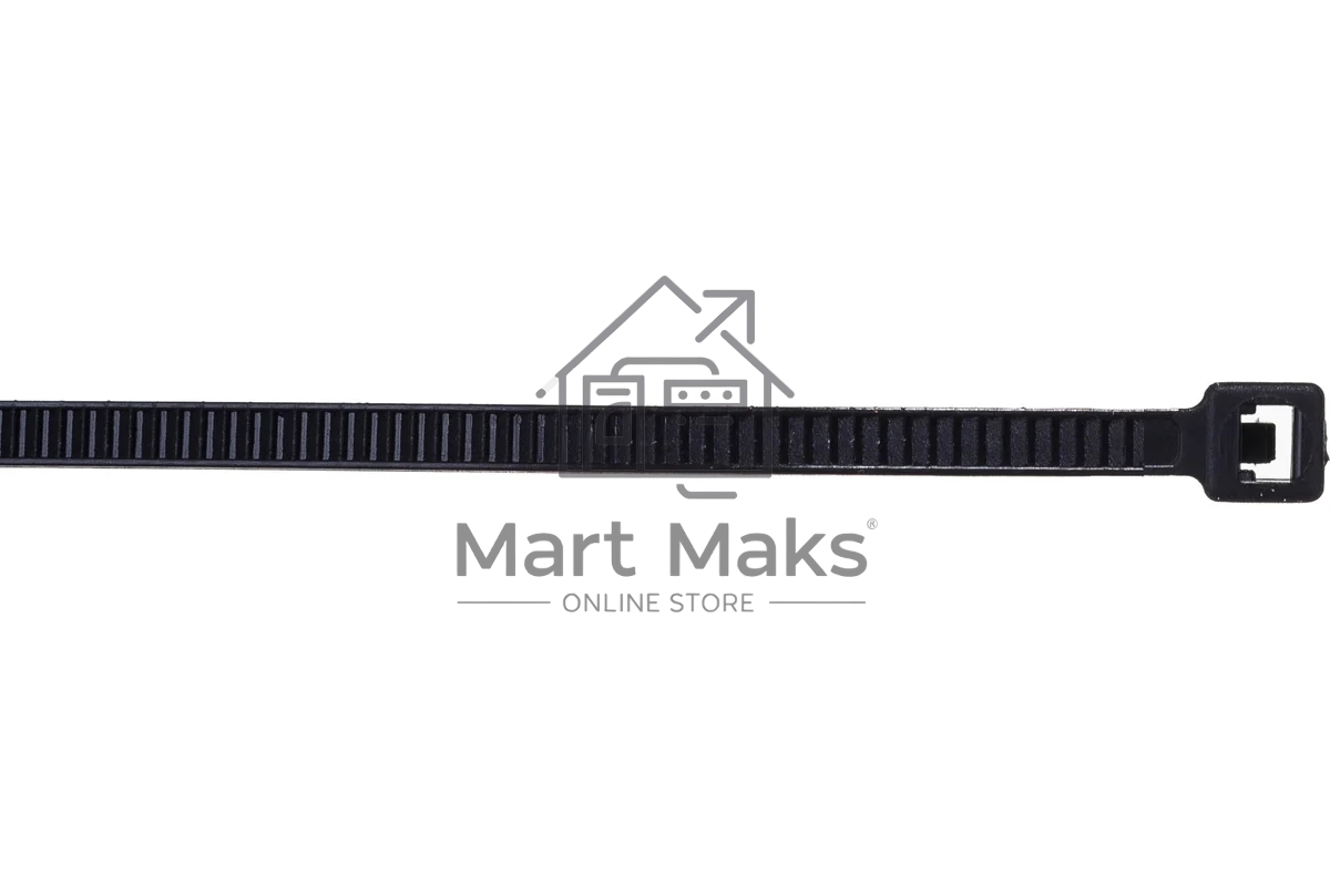 Нейлоновые стяжки Fortisflex КСС 3х100 черный 100 штук