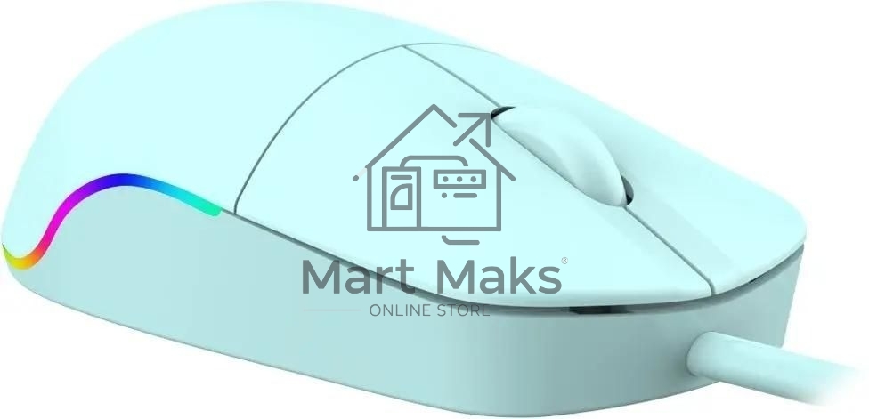 Мышь проводная Defender Azora MB-241 голубой, 1200 dpi, USB, кнопки - 3