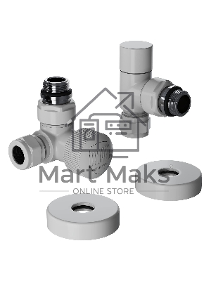 Набор термостатический трехосевой Royal Thermo Design Pro 15мм М30х1,5 (белый)