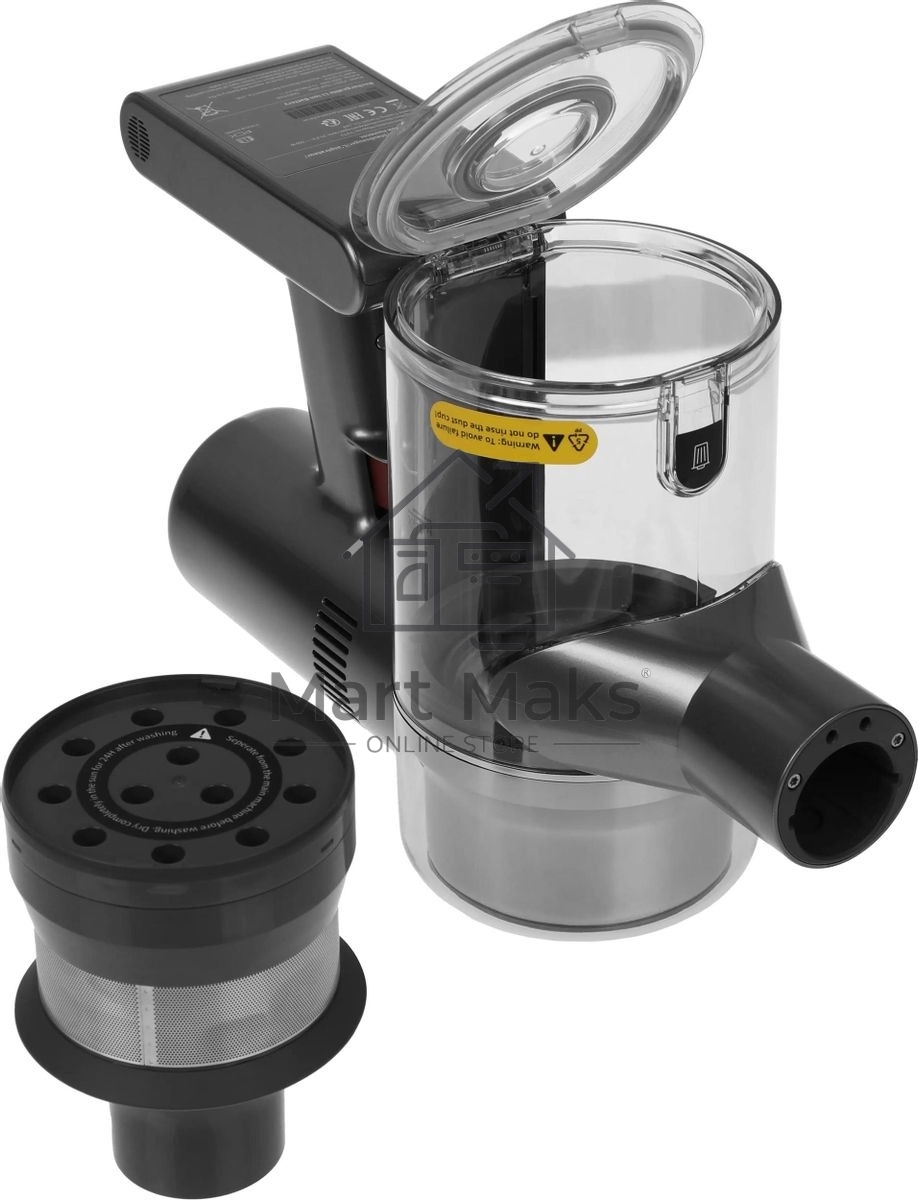 Пылесос вертикальный Dreame Cordless Vacuum Cleaner V12 серый, питание от аккумулятора, 180 Вт, уборка сухая, пылесборник 0.5 л, работа от АКБ max 90 мин