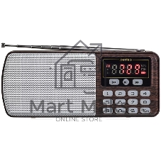 Радиоприемник цифровой PERFEO ЕГЕРЬ FM+ 70-108МГц/ MP3/ питание USB или BL5C/ коричневый (i120-BK)