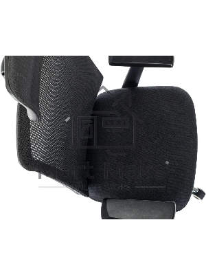 Кресло эргономичное Бюрократ MC-612N-H черный TW SQU BL сетка/ткань с подголов. крестов. металл хром